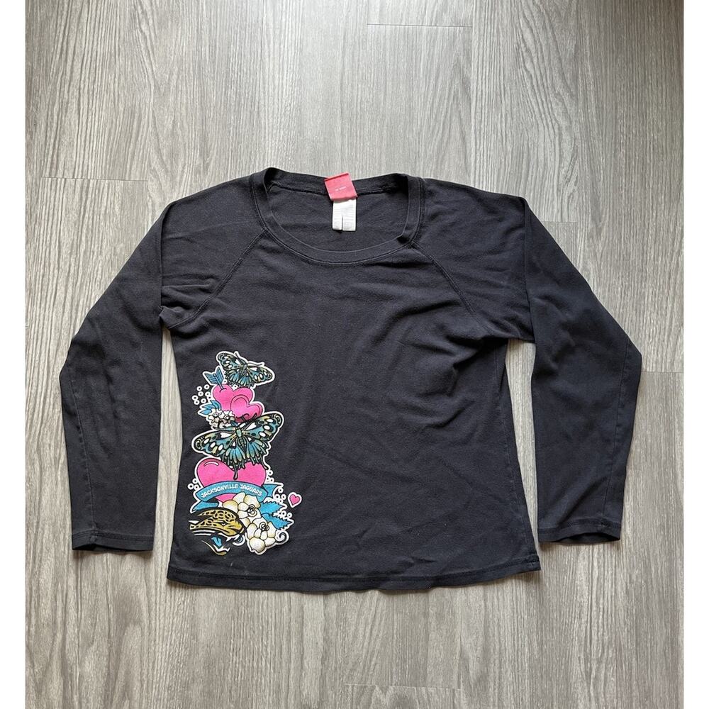 Vintage Nfl For Her Womens Long Sleeve Shirt Large Jacksonville Jaguars NFL Y2K